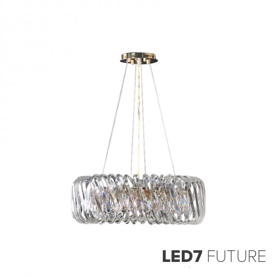 Loft Industry Modern - Spiral Glass Chandelier